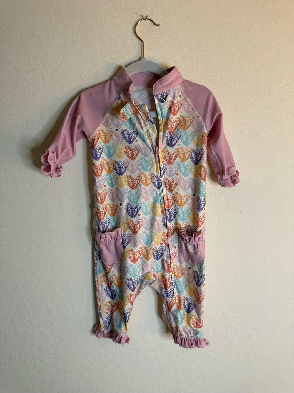 UV Skinz Babies' Sun & Swim Suit In Doodle My Heart Size 6-12m
